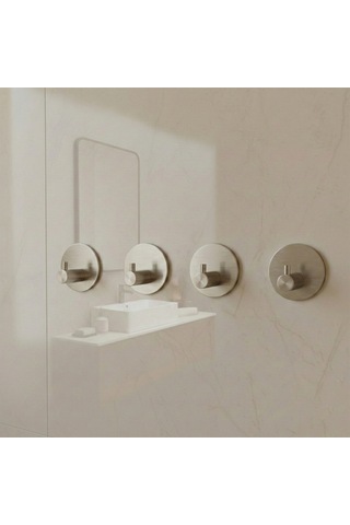 Zift Unique 4 Adet Paslanmaz Çelik Krom Banyo/Bornoz/Havlu Askısı Krom