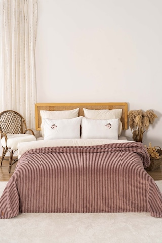 Rose Gloria Wellsoft Çift Kişilik Battaniye Gül Kurusu