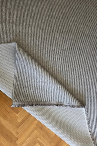 Leiva Home Lara 04 Gri Sisal İskandinav Modern Kaymaz Taban Yumuşak Özel Ölçü Salon Koridor Halısı 0210a-krem