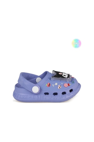 Civil Girls Patch Işıklı 22-25 Numara Terlik - Lila Koyu Mor