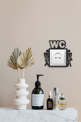 Wc Tuvalet Priz Çerçevesi Mdf Duvar Dekorasyon Ürünü