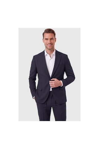 Deepsea Erkek Lacivert Slim Fit Likralı Gofre Kumaş Takım Elbise İpli Lastikli Pantolon 2602326