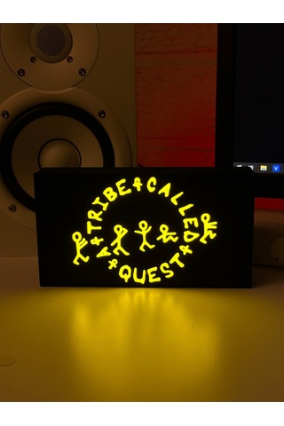 Masa Lambası - A Tribe Called Quest Adaptörlü Dekoratif & Hediyelik Lamba Çok Renkli