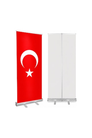Türk Bayrağı Baskılı Roll Up Banner 100x200cm Diğer