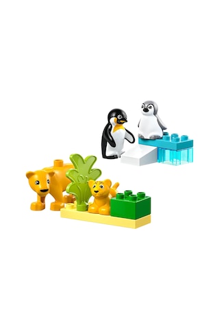 LEGO® DUPLO® Kasabası Vahşi Hayvan Aileleri: Penguenler ve Aslanlar 10442 - 2 Yaş ve Üzeri Küçük Çocuklar için Eğitici Oyuncak Yapım Seti (10P)