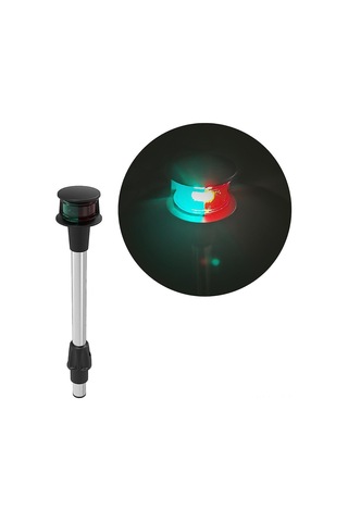 Yifomall 12 İnç Metal Gemi Navigasyon Işığı, 12vdc Çift Renkli Yeşil-kırmızı , 1nm Görünürlük, Ip65 Su Geçirmez, 3 Pin Bağlantı