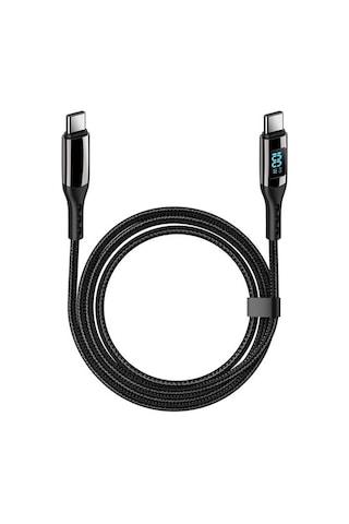 Valkyrie 100W-M 5A Type-c To Type-c Dijital Ekran Hızlı Data Şarj Kablosu