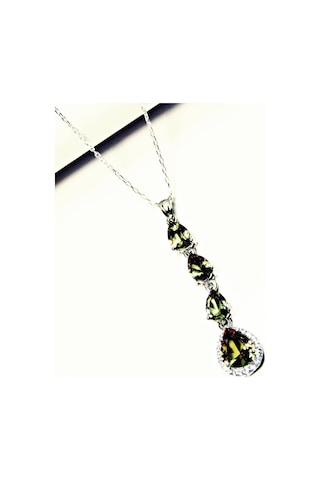 Gümüş Zultanit Damla Taşlı Kadın Kolye