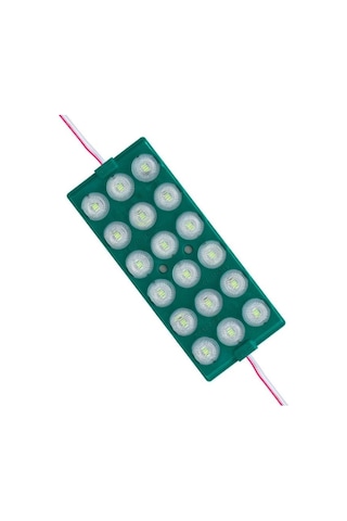 12v Modul Lamba 18-ledli Camlı Kablolu Yeşil 137 57 Mm