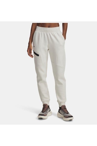 Under Armour Unstoppable Flc Jogger Kadın Eşofman Altı-31776 Beyaz