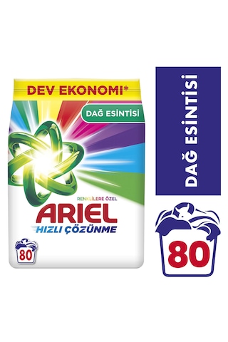 Ariel Dağ Esintisi Renklilere Özel Hızlı Çözünme Toz Çamaşır Deterjanı 12 KG