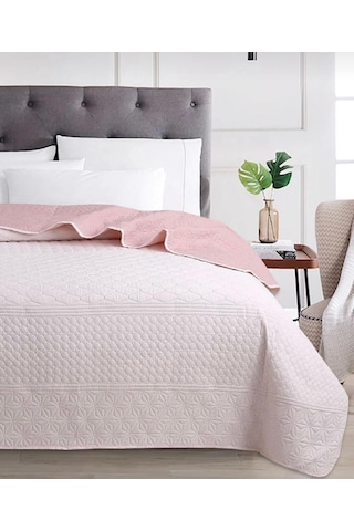 Kapreo Home Çok Amaçlı Tek Kişilik Yatak Örtüsü 160 X 220 Krem - Pudra