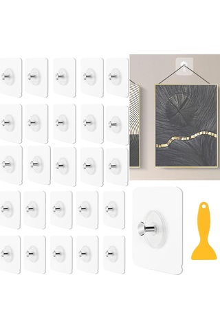 26 Adet Resim Askısı Delme Gerektirmez, Kendinden Yapışkanlı Resim Çerçevesi Askısı Duvar Montajı Askısı Resim Çerçevelerini Asmak İçin Resim Çerçevesi Kancaları, Dekoratif Çok Renkli