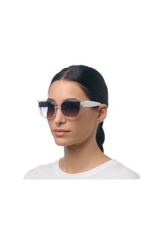 Okkia Silvia Güneş Gözlüğü Transparan Beyaz/ Lens: Siyah Beyaz