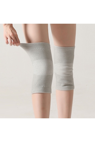 Vkemall Kadın Erkek Ücretsiz Knee Pads Kışlık Kalın Yünlü Isı Sağlama Eklem Koruma Yüksek Esneklik Koşu Fitness Spor - Gri Tek Boyut Gri