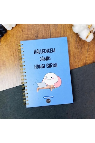 Hediye Ofisi Halledicem Ama Hangi Birini Tasarımlı Konuşan Ajanda Akademik Yıllık Ajanda Çok Renkli