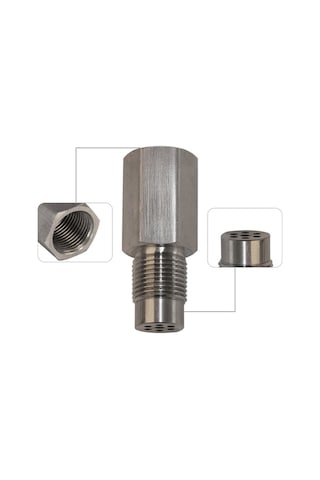 Pazly M18 1.5 Metalik Oksijen Sensörü, Otomobil Parçaları İçin Evrensel Filtreli Oksijen Aktarıcı, 78g