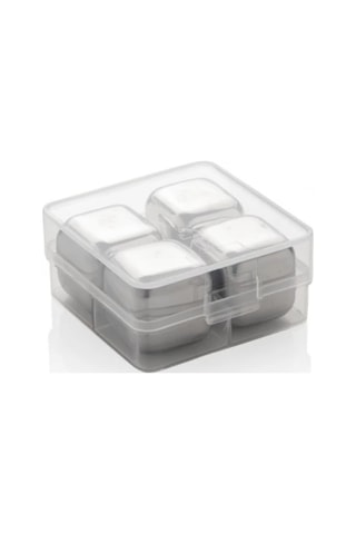 4'lü Çelik Metal Kaplama Buz Taşı Açık Mavi