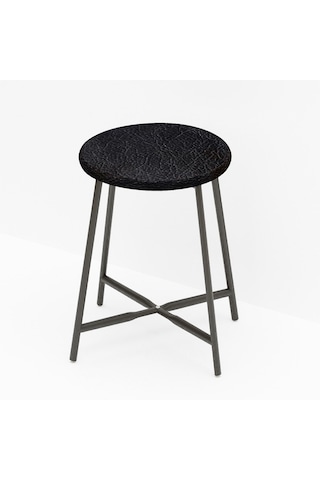 Sandalye Tabure Mutfak Sandalyesi Siyah Döşemeli 1480