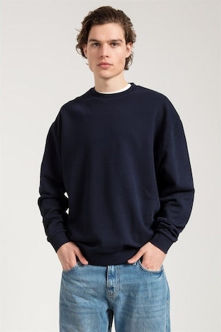 Jahr Marc Oversize Asit Yıkamalı Lacivert Erkek Sweatshirt Lacivert