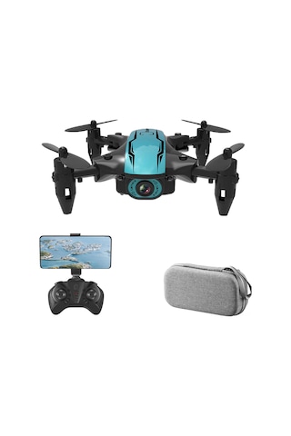 Samdoo Cs02 Mini Katlanabilir Drone: 480p Kamera, Hız Kontrolü, Headless Mod Ve İzleme Uçuşu, Çekirdekli Motor, Dahili Batarya Ve Depolama Çantası