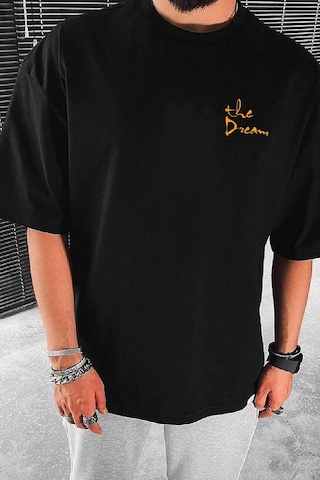 Unisex The Dream Baskılı Tasarım Tshirt Siyah