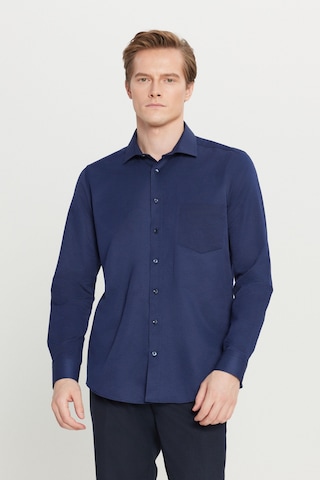 AC&Co / Altınyıldız Classics Erkek Lacı Pamuklu Tailored Slim Fit Dar Kesim Klasik Yaka Armürlü Cepli Gömlek Lacı