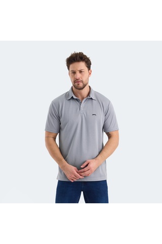 Slazenger SLOAN Erkek Polo Yaka Gri Tişört