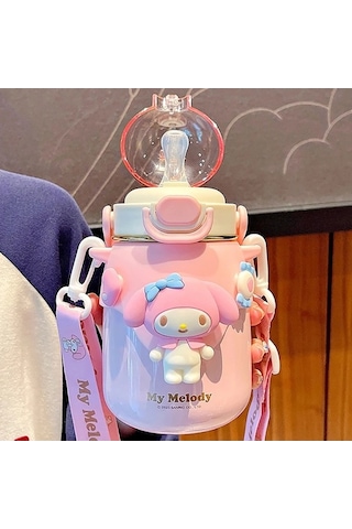 Elmpaly Sanrio Kuromi Termos Bardak 700ml, 316 Paslanmaz A5, Cinamoroll Design/ Çok Renkli