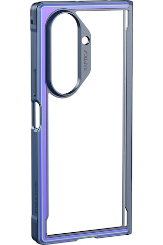 Galaxy Z Fold 7 Uyumlu Kılıf M-safe Şarj Özellikli Airbagli Raptic Shield Serisi Şeffaf Kapak Mavi Mavi