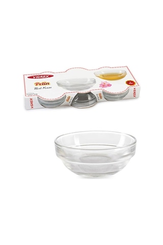 Vidrex Pelin Mini Cam Bal Kasesi 6'lı Kase 6 CM