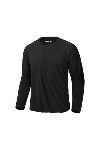 Rich Erkek Siyah-beyaz-antrasit-lacivert 4'lü Paket Basic Uzun Kollu Tişört Sporcu Body T-shirt Çok Renkli