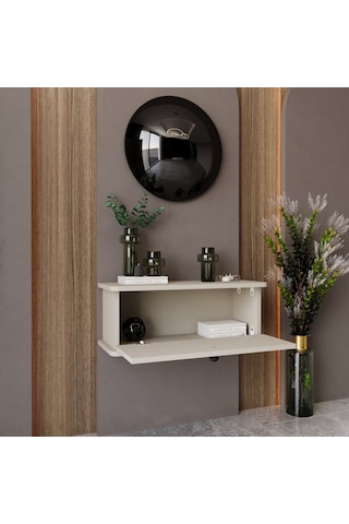 Melura Home Lunaris Dresuar %100 Mdf Kapaklı Duvara Monte Kumtaşı