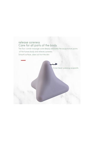 Anjiexun Silikon Masaj Konisi Katı Top Psoas Kas Gevşetme Sırt Ayak Yogası 1 Gri