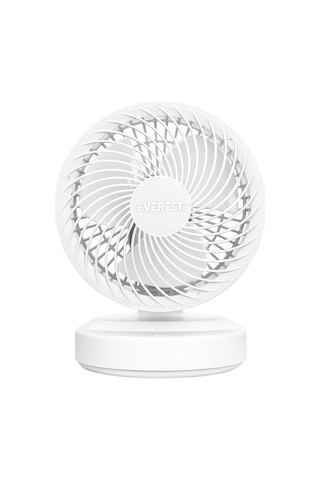 Everest Efn-508 Beyaz 7 İnç 3 Kademeli 2100 Rpm Hız Masaüstü Usb Fan