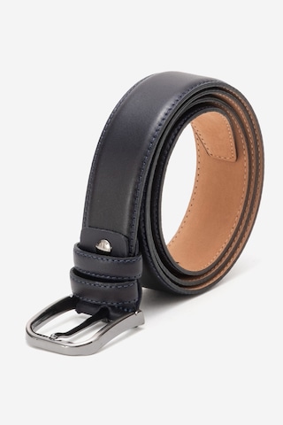 Dericlub Hakiki Deri 3.5cm Erkek Takım Elbise Dikişli Klasik Kemer 518 Lacivert Lacivert