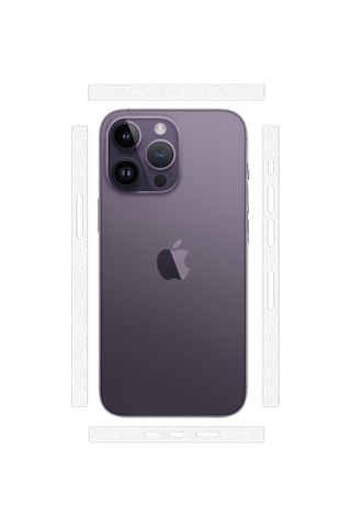 Ally Apple Uyumlu iPhone 14 Pro Max Hidrojel Hayalet Yan Alt Üst Kaplama Koru