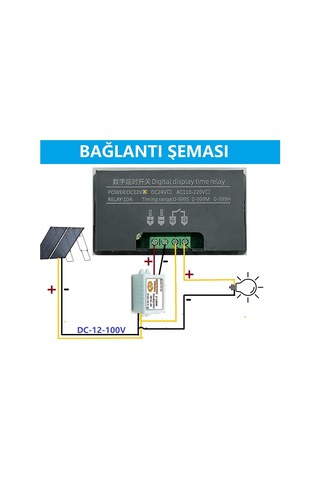 T3230 Dc12-100v 10a Güneş Paneli Zaman Rölesi
