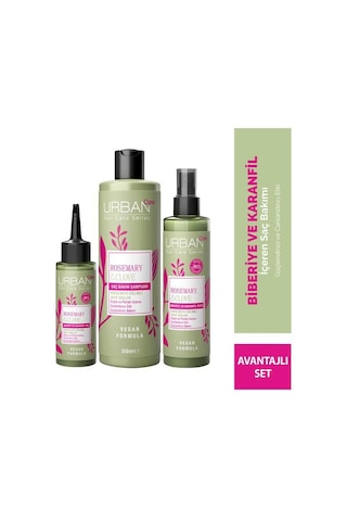 Urban Care Rosemary & Clove Biberiye ve Karanfil Saç Bakım Seti 3'lü