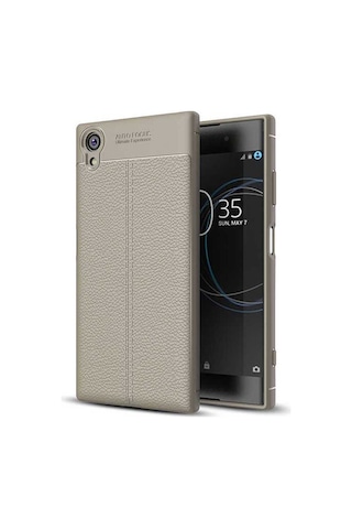 Sony Xperia Xa1 Plus Kılıf Zore Niss Silikon Kapak Gri