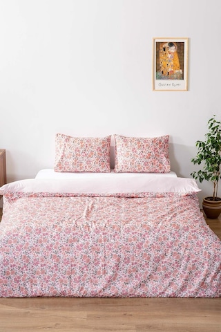 Pembe Bahar Tek Kişilik Yazlık Pamuklu Nevresim Takımı