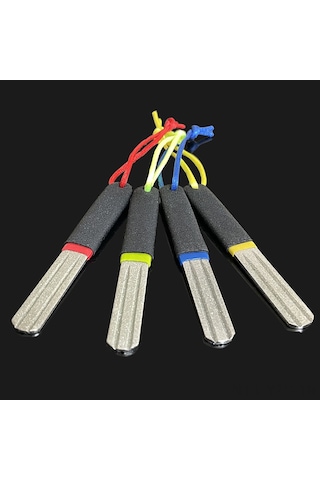 Yuntech01 Diamantlı İki Yönlü Balık İğnesi Kesici - Siyah-kırmızı Kollü, Uzun Ömürlü, Çift Taraflı Zımpara Taşı 8029 Markasız