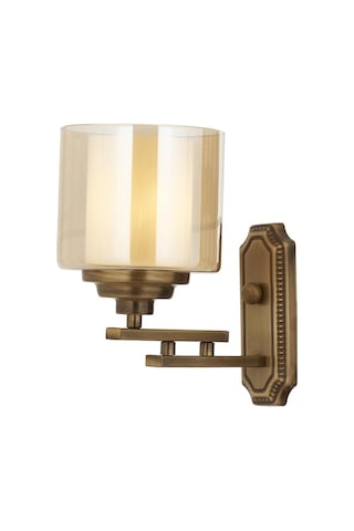 Ap-60402-1e Eskitme Kaplama Aplik E27 Metal Cam 25x15cm Abanoz