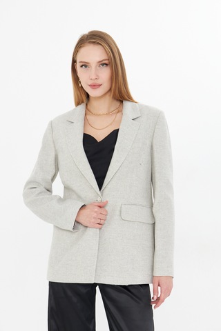 Simli Blazer Ceket Gri