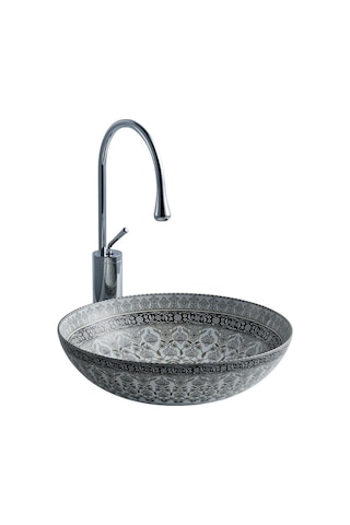 Ey-7031 Tezgah Üstü Porselen Lavabo Gri