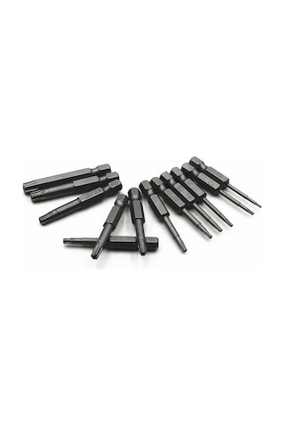 Suofeng 12 Parça S2 Çelik Boş梅花 Uçlu Tornavida Seti - 50mm Uzunluk, Hex Kolu, T5-t40 Boyutları