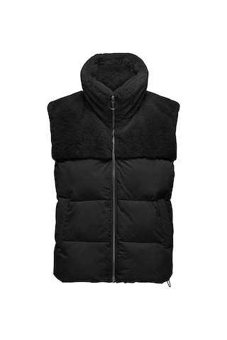 Only Kadın Onlwanja Dik Yaka Peluş Detaylı Yelek 15322053 Siyah Siyah