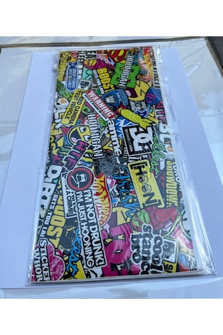 Kaplama Sticker Hellaflush Bisiklet Motor Karışık Stickr 28x13 Cm