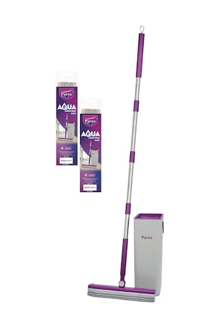 Aqua Mop Temizlik Seti + 2 Adet Yedek Mop Avantaj Paketi