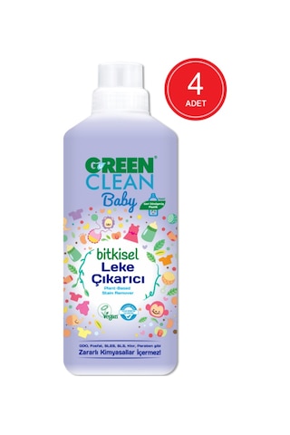 U Green Clean Baby Bitkisel Leke Çıkarıcı 4 x 1 L